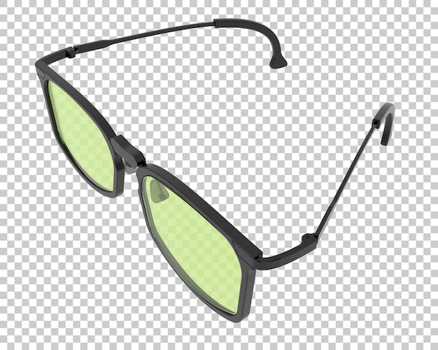 Gafas de sol aisladas en el fondo Ilustración de renderización 3D