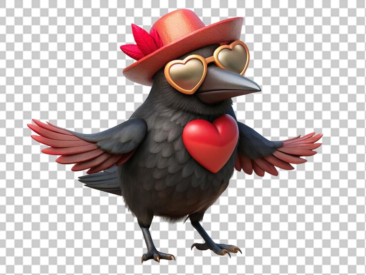 PSD gafas de sol en forma de corazón en un lindo día de san valentín