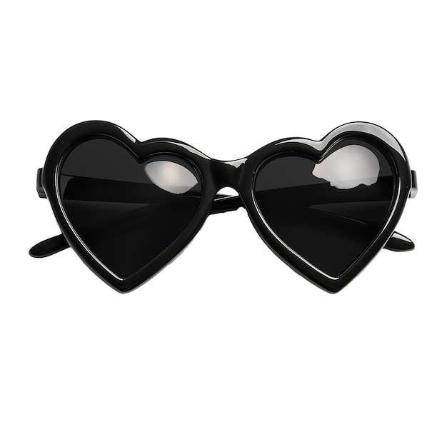Gafas de sol en forma de corazón negras