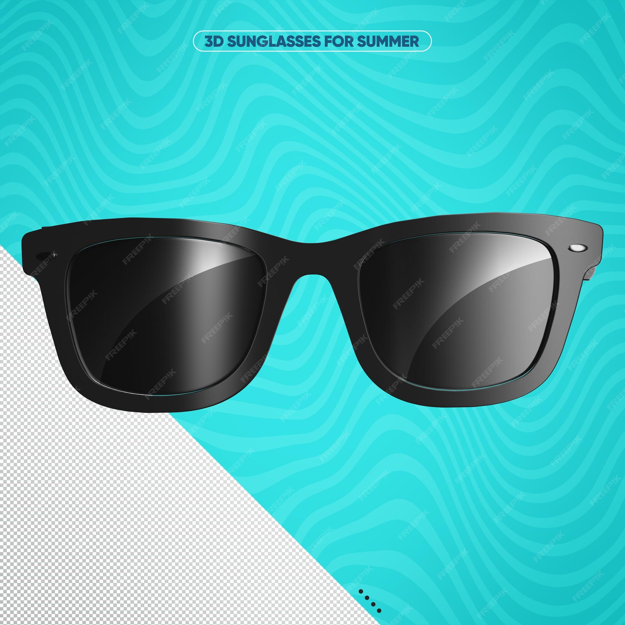 Gafas de frontales negras con lentes negras | Archivo PSD Premium
