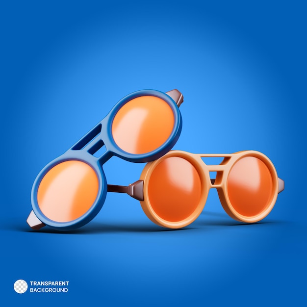 PSD gafas de sol, icono, aislado, 3d, render, ilustración