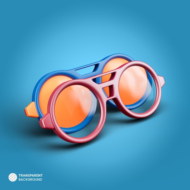 gafas de sol, icono, aislado, 3d, render, ilustración