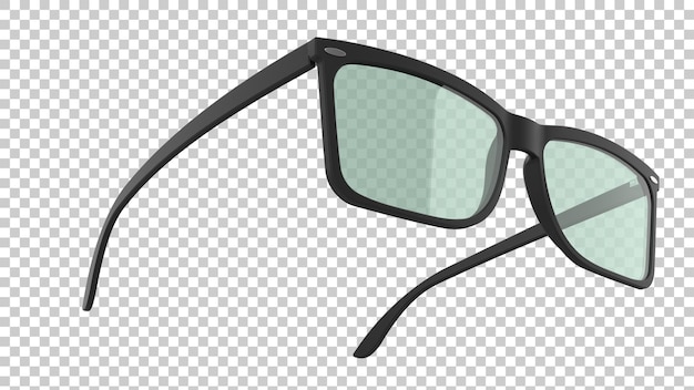 PSD gafas de sol en la ilustración de renderizado 3d de fondo transparente