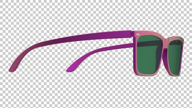 PSD gafas de sol en la ilustración de renderizado 3d de fondo transparente