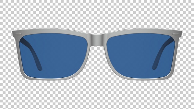 Gafas de sol en la ilustración de renderizado 3d de fondo transparente