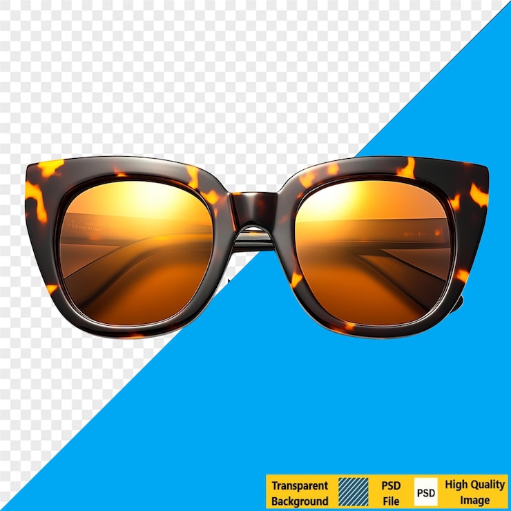 PSD gafas de sol de ojo de gato con concha de tortuga