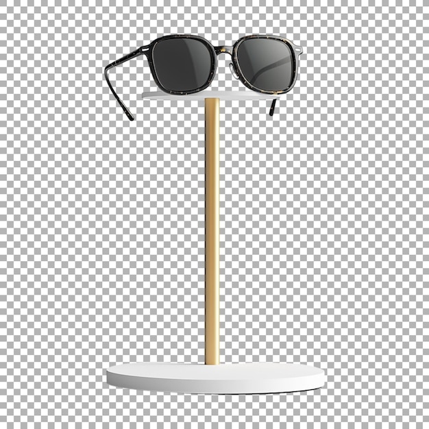 Gafas de sol de PNG en el soporte sobre un fondo transparente generado por Ai