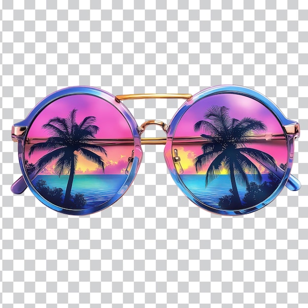 Gafas de verano con estilo aisladas sobre un fondo blanco Con fondo transparente