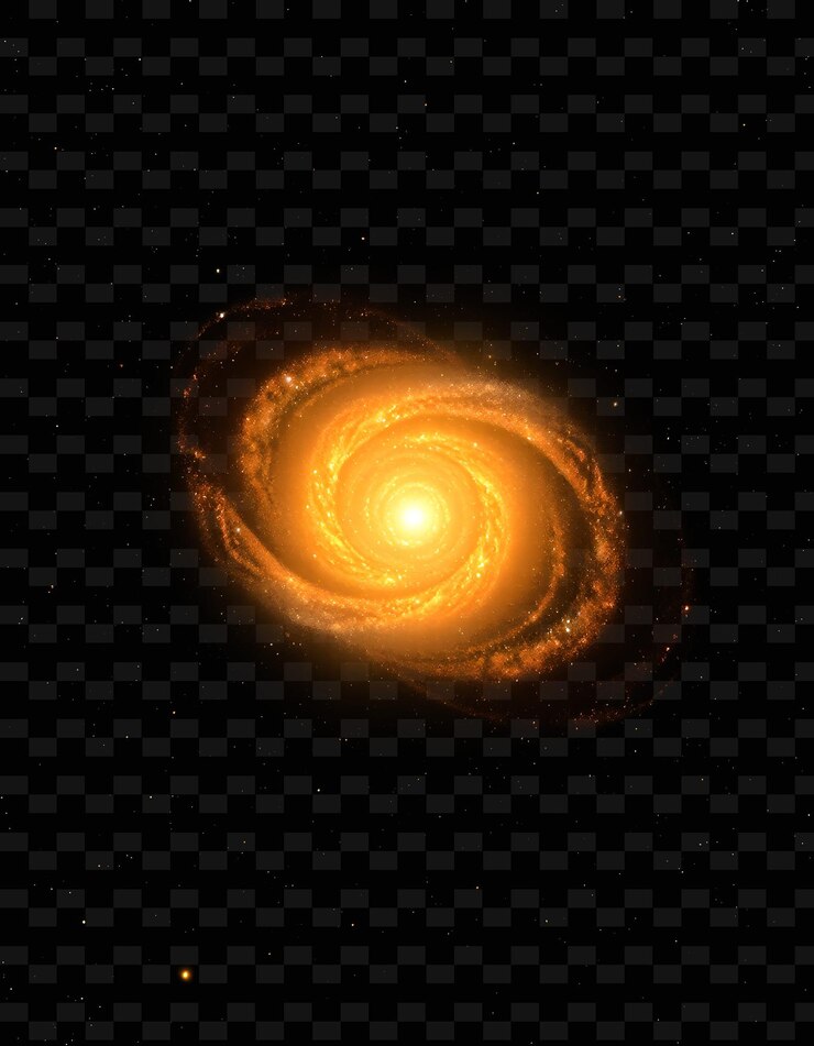 PSD una galaxia espiral con un diseño espiral en el centro
