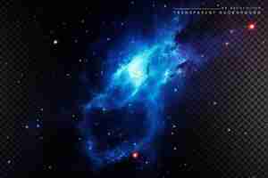 PSD galaxia estrella espacial y energía de fuego efecto de luz en fondo transparente