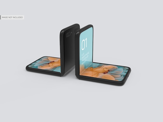 Galaxy flip mobile mockup