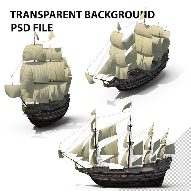 Galeone Segelschiff PNG