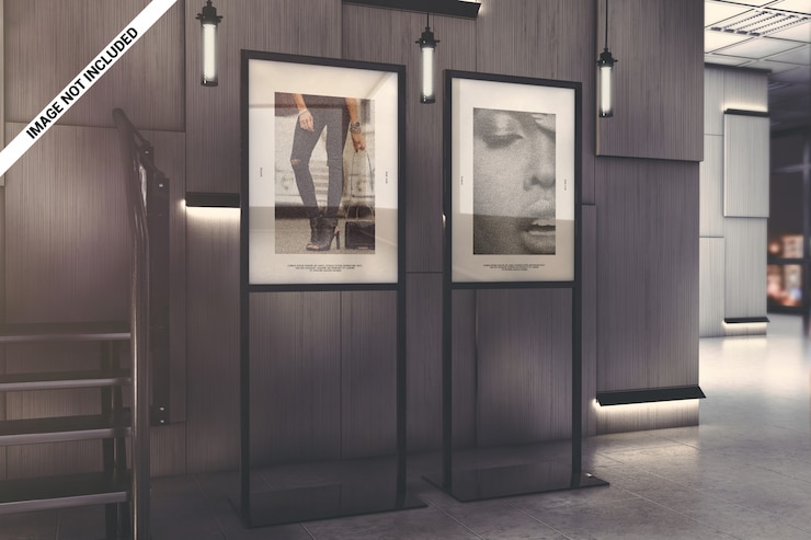 PSD galerie-ausstellungsplakat-modell
