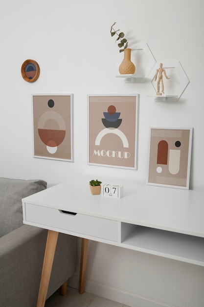 PSD galerierahmen mockup-design