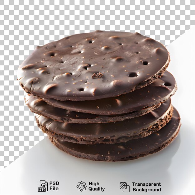 PSD una galleta con chocolate con una imagen de una galleta en ella
