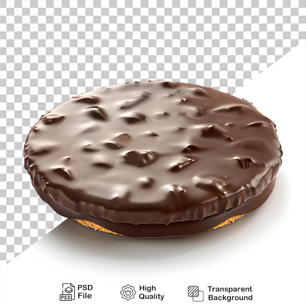 PSD una galleta con chocolate con una imagen de una galleta en ella