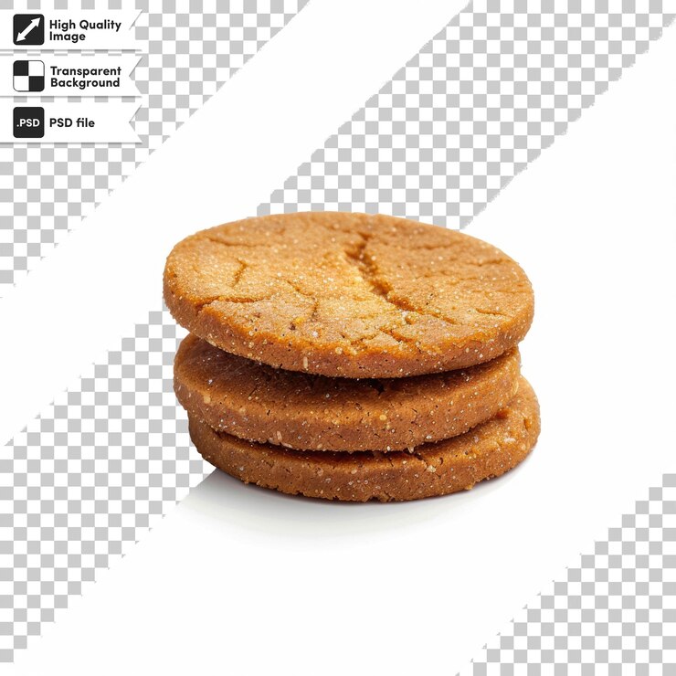 PSD una galleta con galletas que dicen galletas en ella