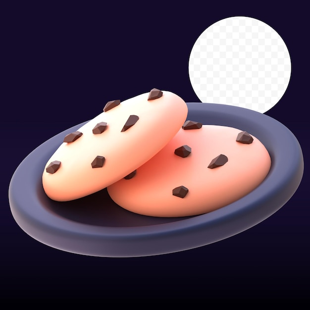 Galleta en gráfico renderizado 3d