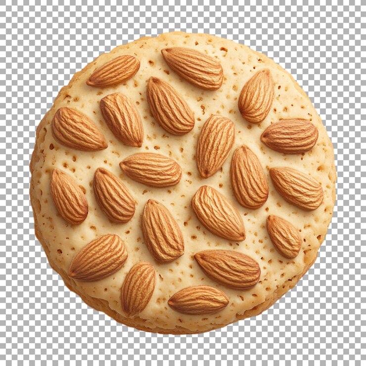 PSD galleta o galleta de almendras de png en un fondo transparente generada por ai