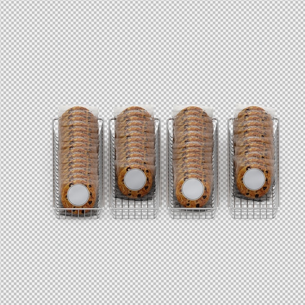 galletas 3D render aislado
