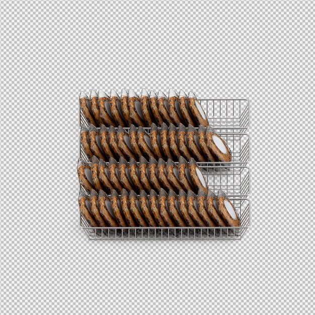 PSD galletas 3d render aislado