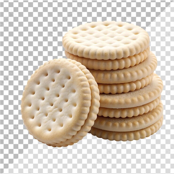 PSD galletas blancas sobre un fondo transparente