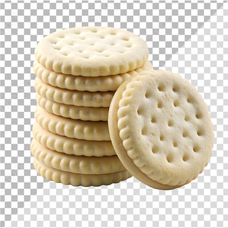 PSD galletas blancas sobre un fondo transparente