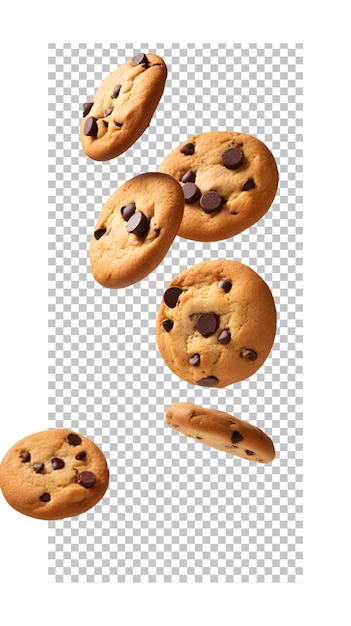 Galletas con chispas de chocolate PSD transparente