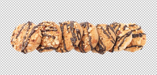 Galletas con chispas de chocolate renderizado aislado