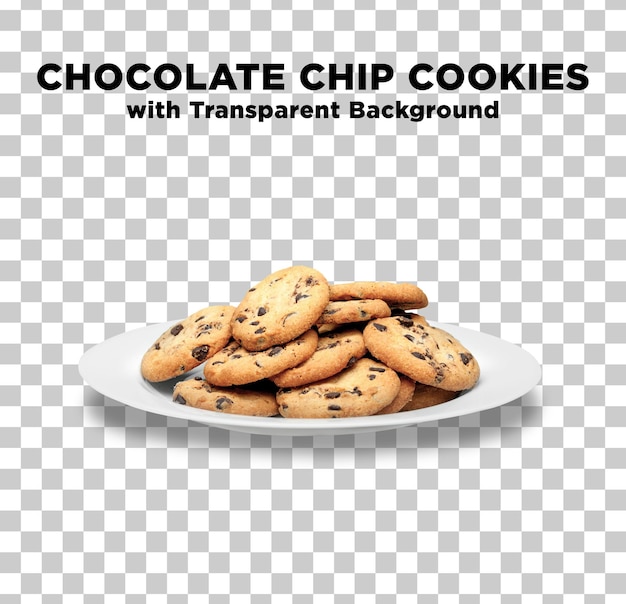 Las galletas de chocolate en formato PSD con fondo transparente