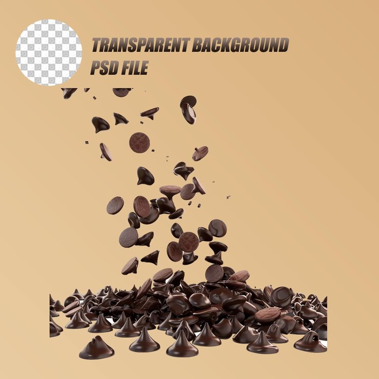 PSD las galletas de chocolate png de fondo transparente archivo psd