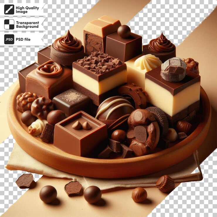 PSD galletas de chocolate psd sobre un fondo transparente