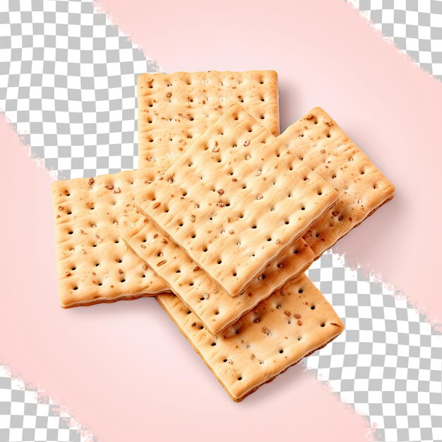 PSD galletas de cracker en un fondo transparente