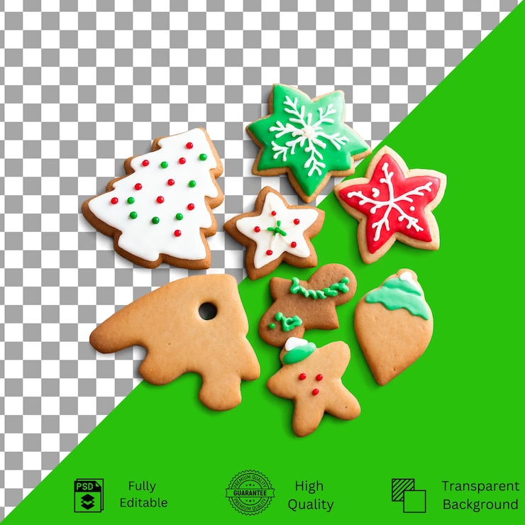 PSD las galletas festivas de navidad