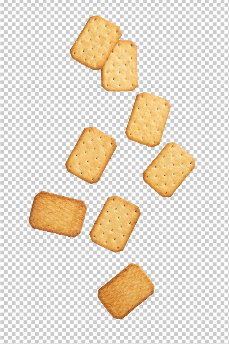 PSD galletas de galleta cayendo aislado
