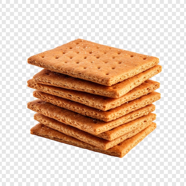 PSD galletas graham aisladas sobre un fondo transparente