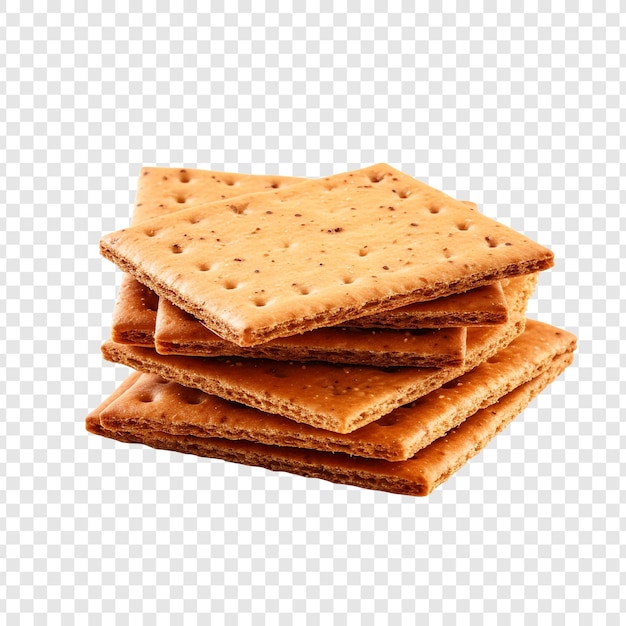 Galletas graham aisladas sobre un fondo transparente