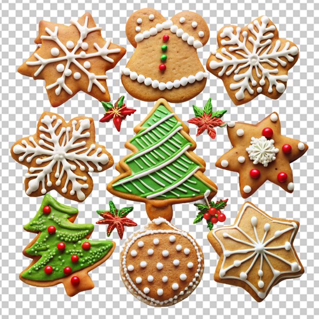 PSD galletas de navidad en bg transparente