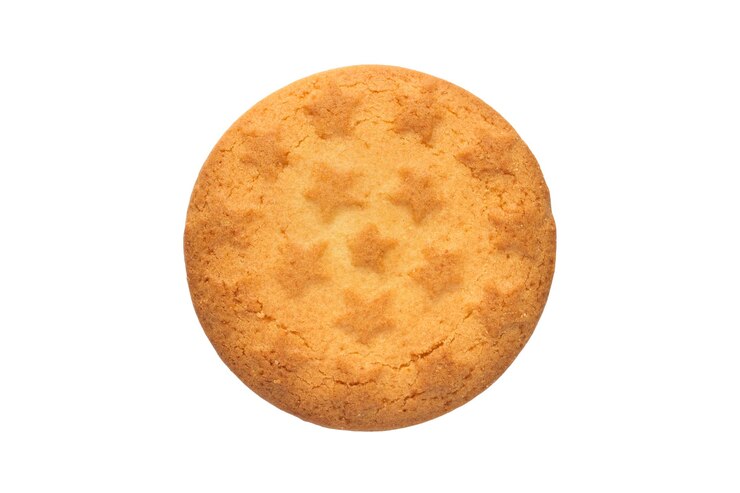 PSD galletas redondas aisladas sobre un fondo blanco