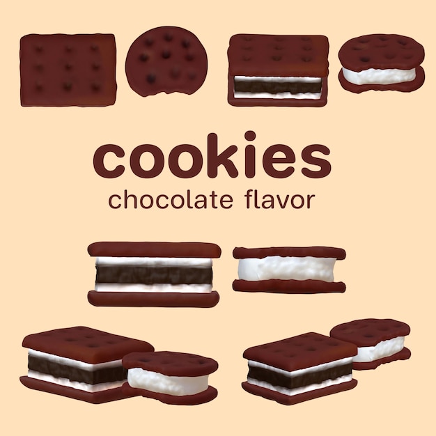 Galletas con sabor a chocolate