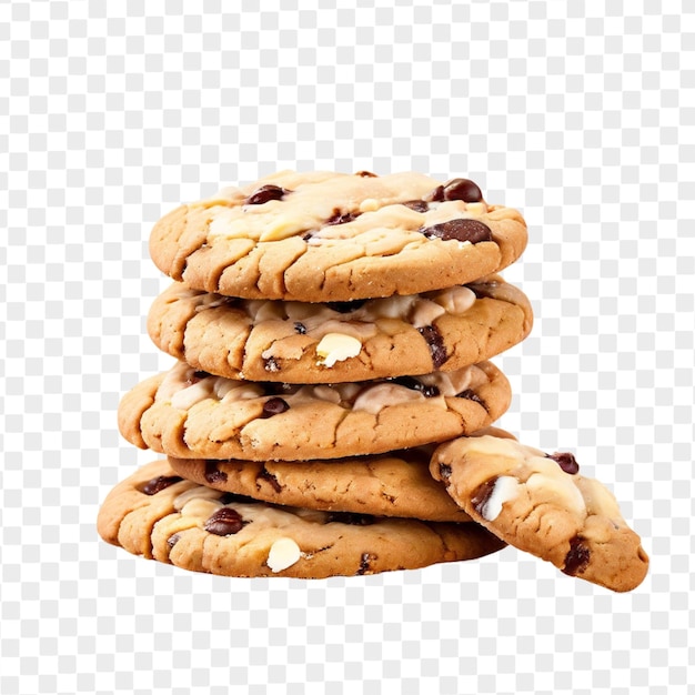 Galletas de vainilla aisladas sobre un fondo transparente