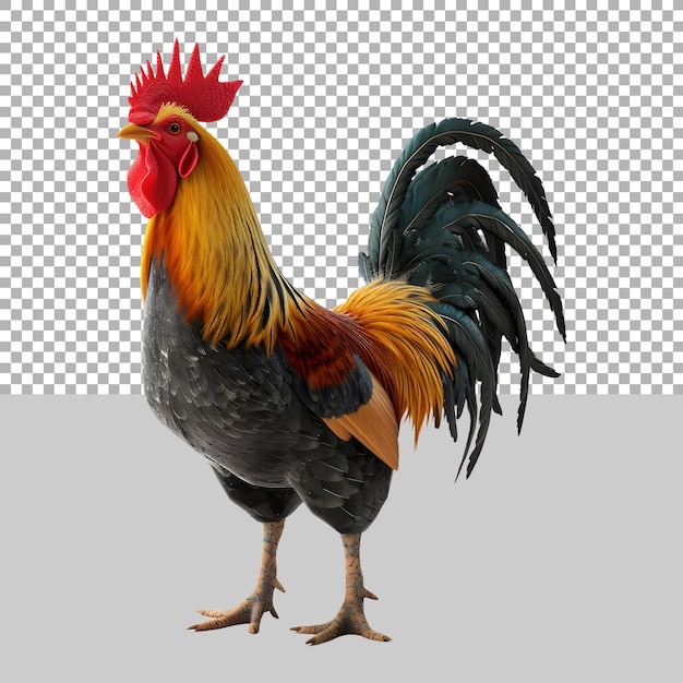 PSD la gallina en fondo transparente generada por ai