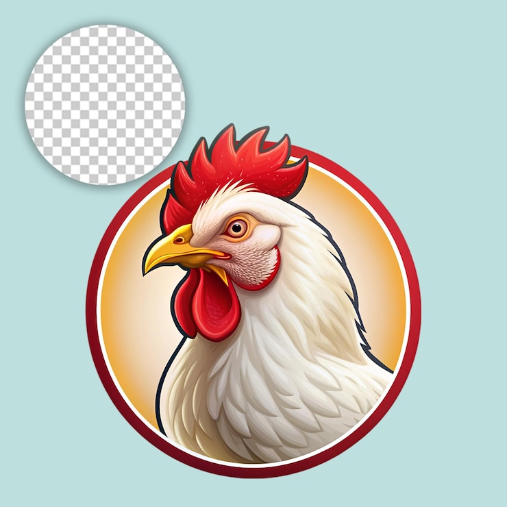 PSD gallina marrón aislada sobre un fondo transparente
