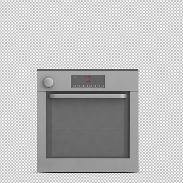 PSD gama isométrica de cocina render 3d