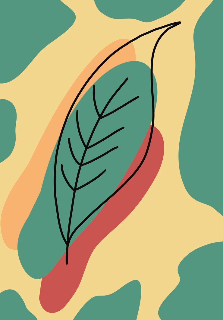PSD gambar daun abstrak