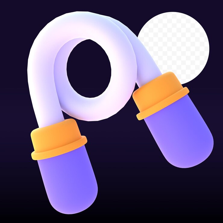 PSD gambar render 3d pegangan tangan