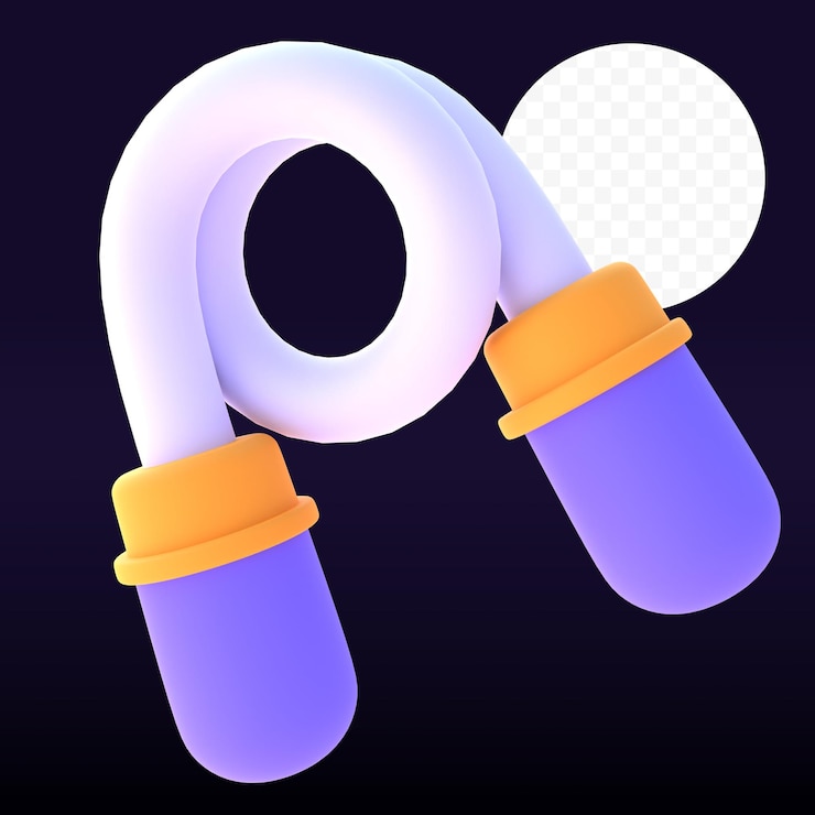 PSD gambar render 3d pegangan tangan