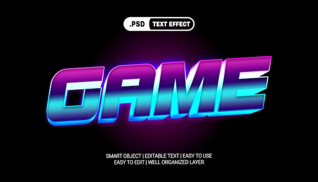 Game 3d Text Effect