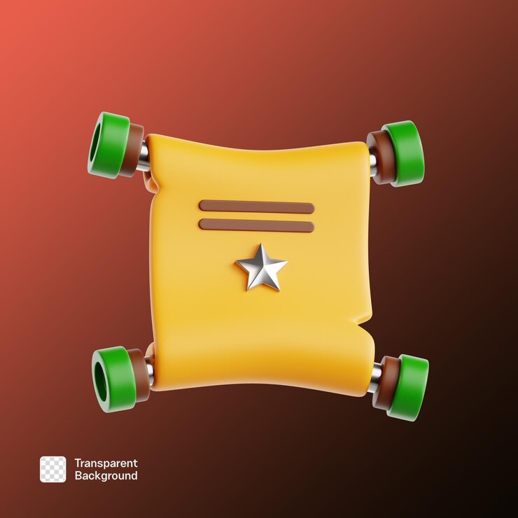 PSD game asset 3d icon png template
