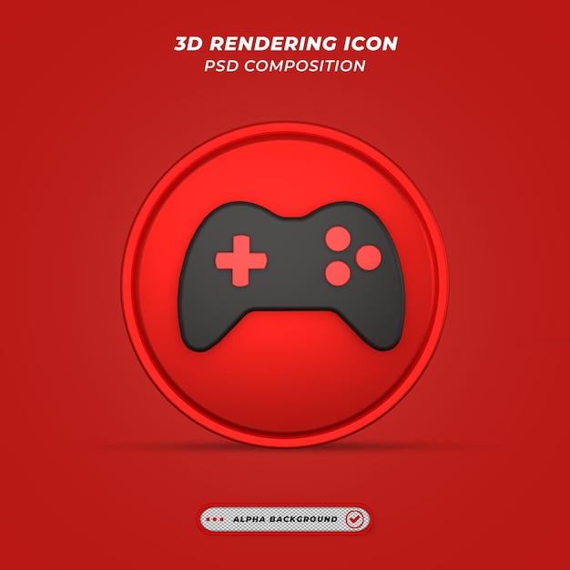 Game Gear Icon im 3D-Rendering